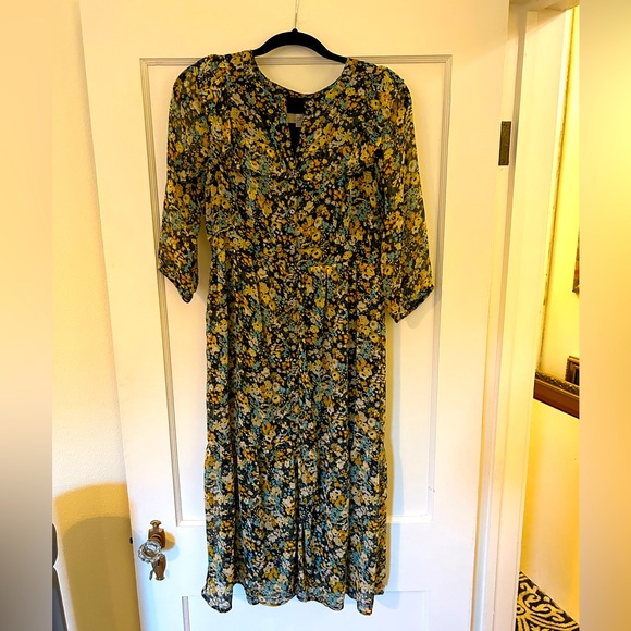 Ann Taylor Loft Petite Floral Midi/Maxi Dress